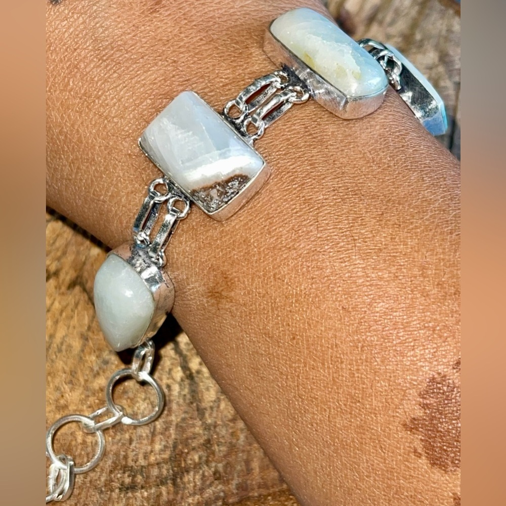 Blue Green Hemimorphite Bracelet 6 1/2”- 7 1/2”